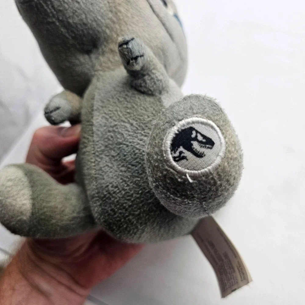 Jurassic World Live Tour Velociraptor Plush Stuffed Toy Small Gray Washable Cute